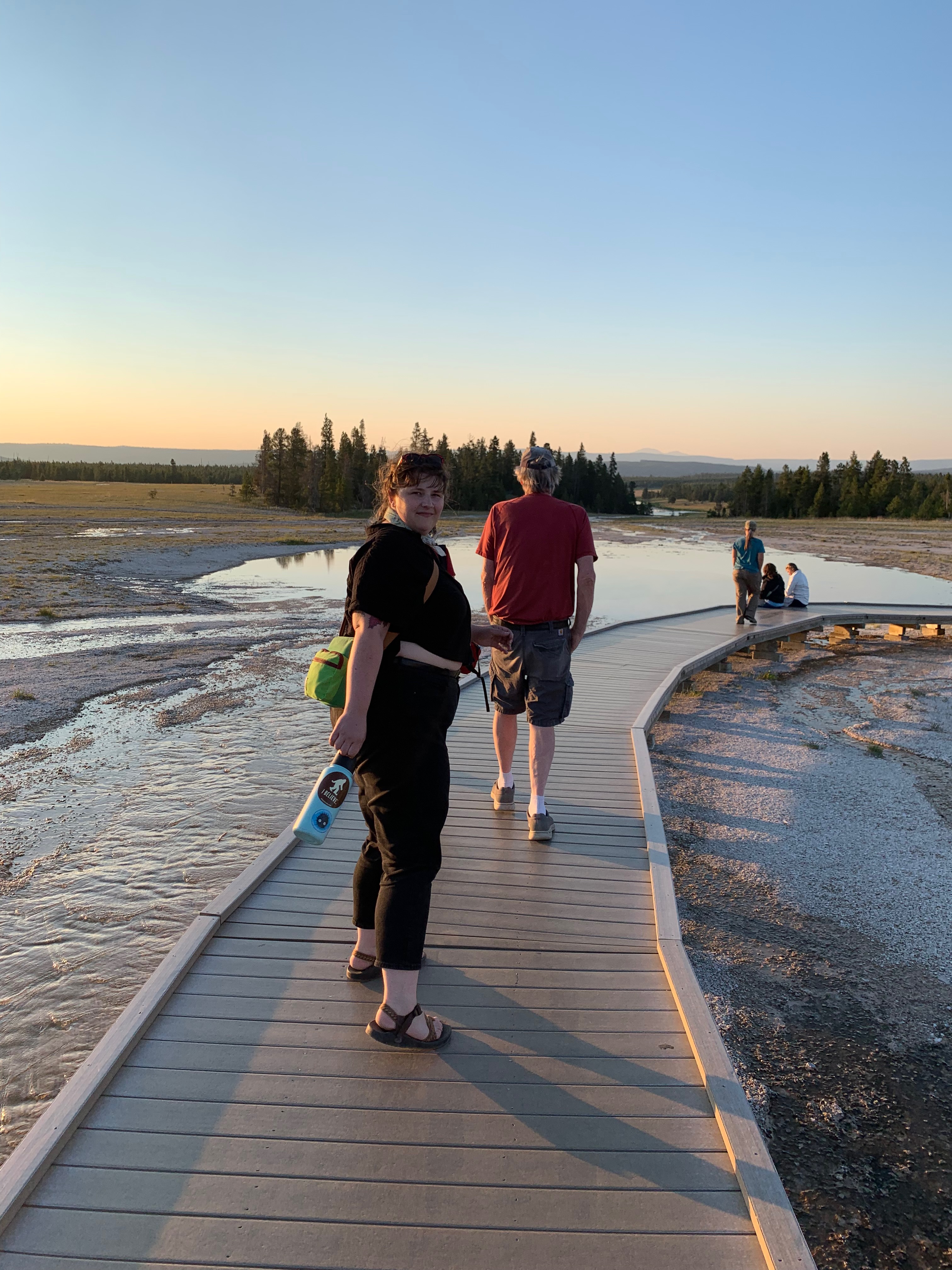 James and Jaimie on the Yellowstone walkway